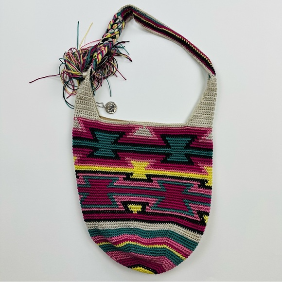 The Sak Handbags - The Sak Hand Crocheted Colorful Southwestern Print Purse